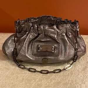 L.K.Bennett London Silver Handbag EUC